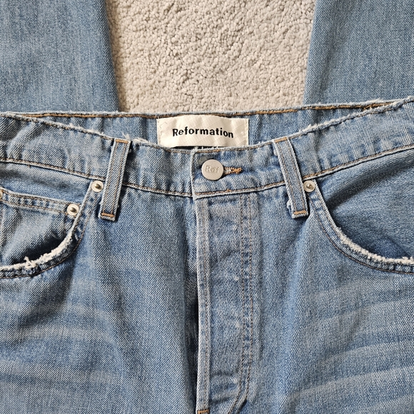 Reformation | Cynthia High Relaxed Jean Aegean Wash Denim Womens 27 - Picture 5 of 7